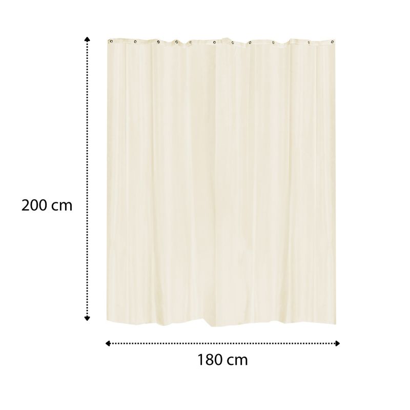 Tekstil Bruseforhæng 180x200 cm Ecru 1 stk.