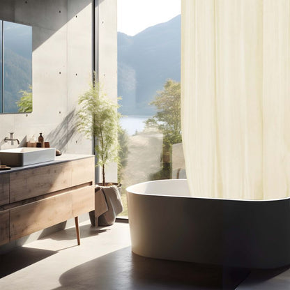 Tekstil Bruseforhæng 180x200 cm Ecru 1 stk.