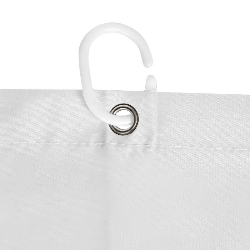 Sepio hvid bruseforhæng i polyester, 1 stk.