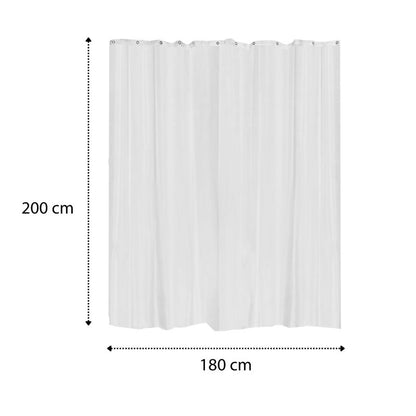 Sepio hvid bruseforhæng i polyester, 1 stk.