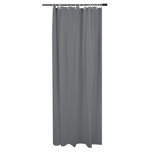 Sepio grå bruseforhæng i polyester, 1 stk.