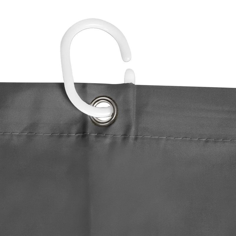 Sepio grå bruseforhæng i polyester, 1 stk.