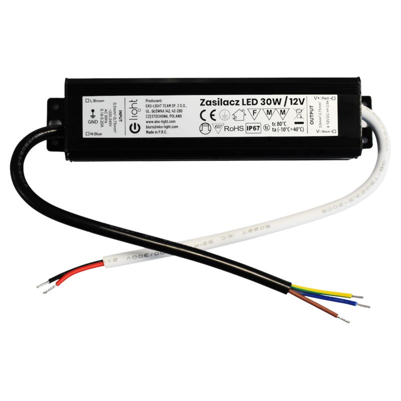 LED-strømforsyning 30 W IP67