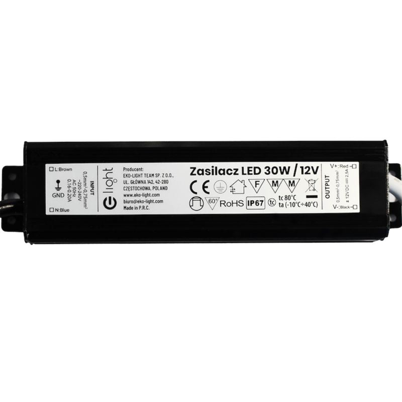 LED-strømforsyning 30 W IP67