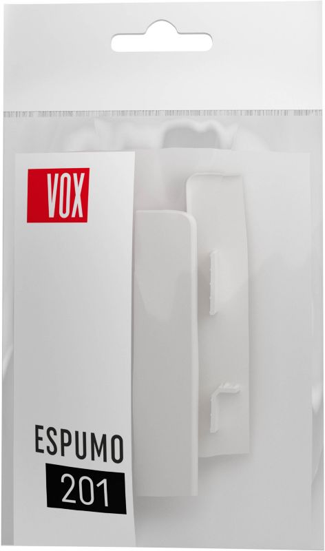 Endekappe til Gulvliste Espumo 201 Hvid PVC