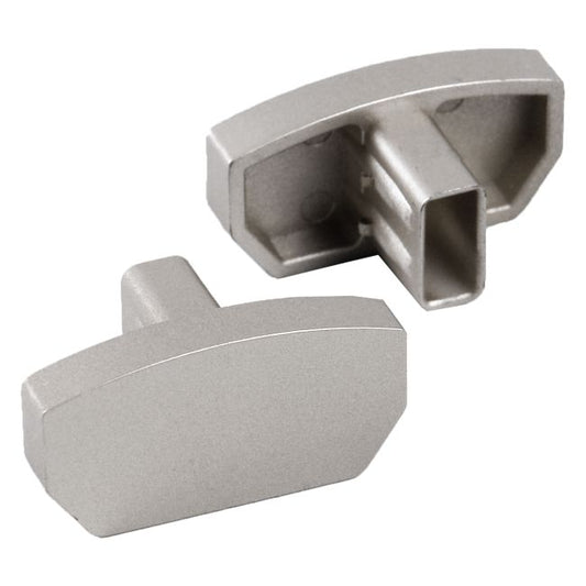 Endestykke i aluminium inox, 2 stk.
