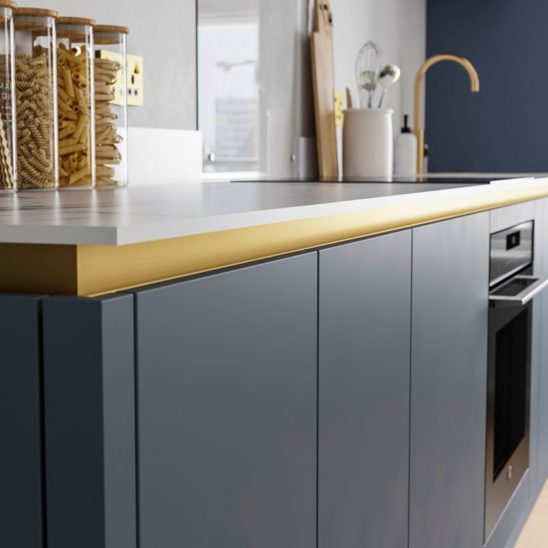 GoodHome Innovo indvendig skuffelåg i messing, 2 stk.