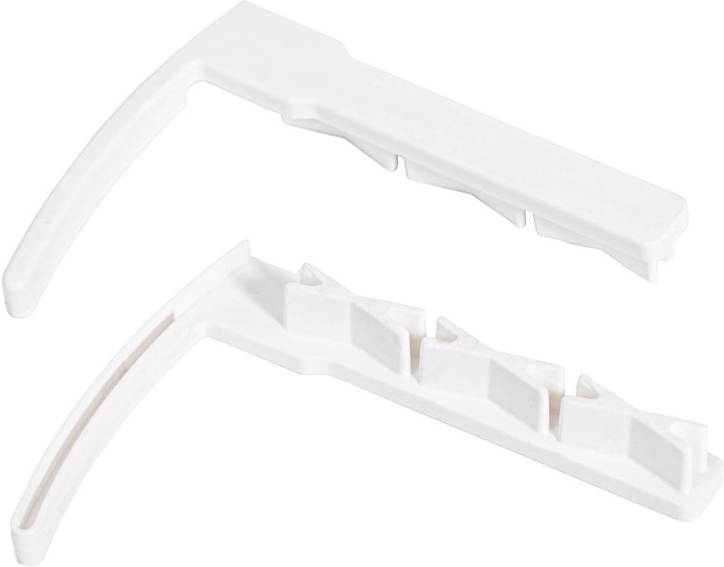 Endestykke til skinne hvid/aluminium 2 stk.