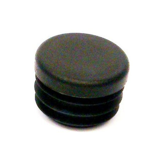 Runde sorte dækningspropper Shop Line fi 25 mm, 4 stk.