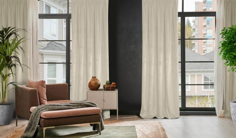 Rosa gardin 135 x 300 cm beige