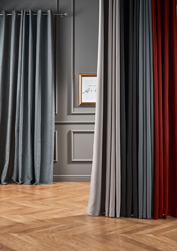 GoodHome Vestris mørklægningsgardin 140 x 260 cm sort