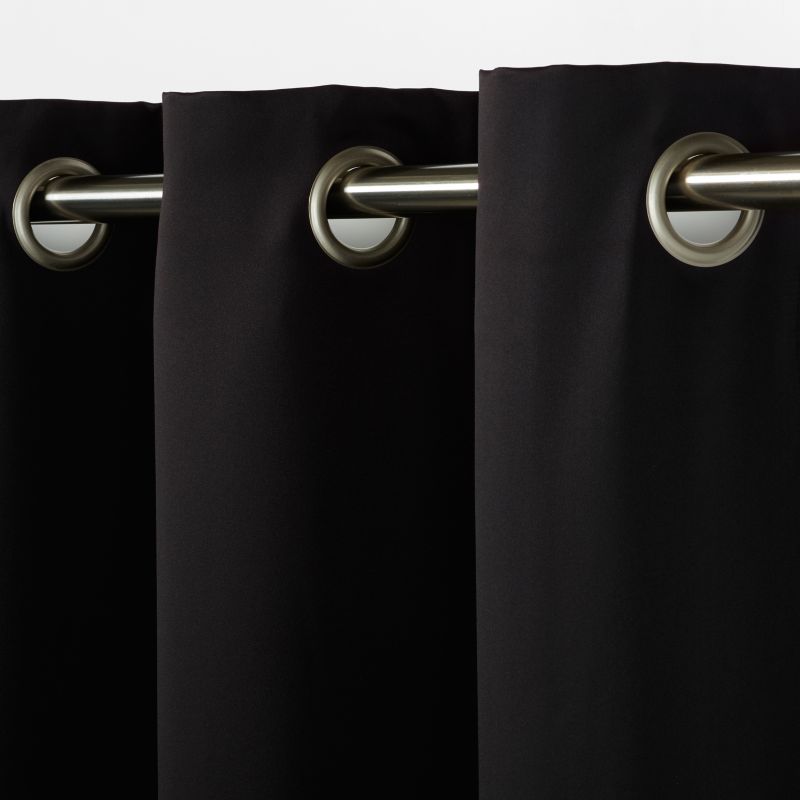 GoodHome Vestris mørklægningsgardin 140 x 260 cm sort