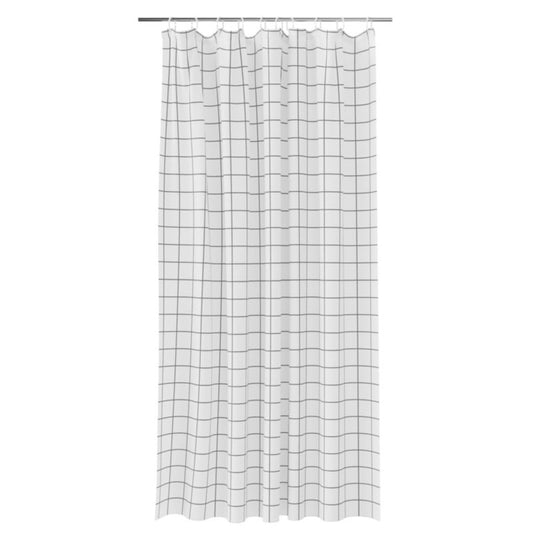 GoodHome Aetna bruseforhæng 180 x 200 cm hvid/sort