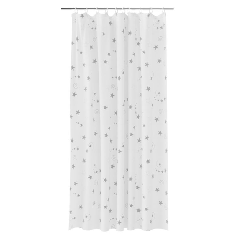 GoodHome Drawa bruseforhæng 180 x 200 cm hvid/sølv