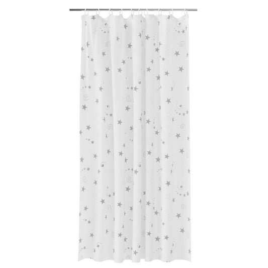 GoodHome Drawa bruseforhæng 180 x 200 cm hvid/sølv