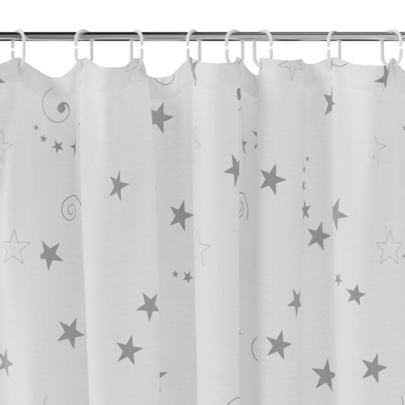 GoodHome Drawa bruseforhæng 180 x 200 cm hvid/sølv