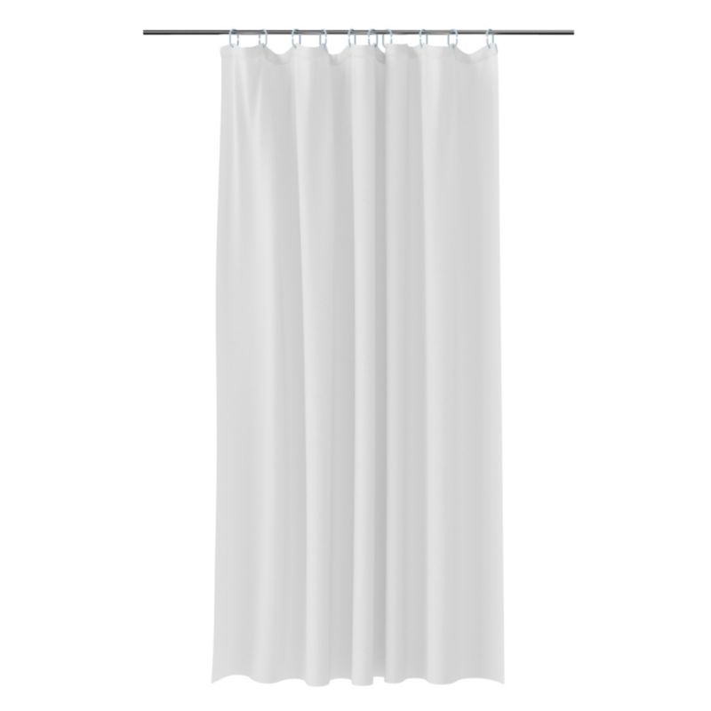 Bruseforhæng 180 x 200 cm Hvid PEVA Vandtæt med 12 Ringe
