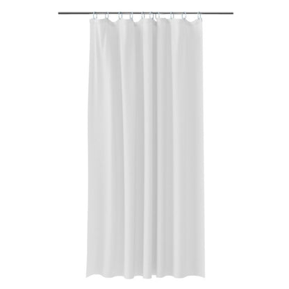 Bruseforhæng 180 x 200 cm Hvid PEVA Vandtæt med 12 Ringe