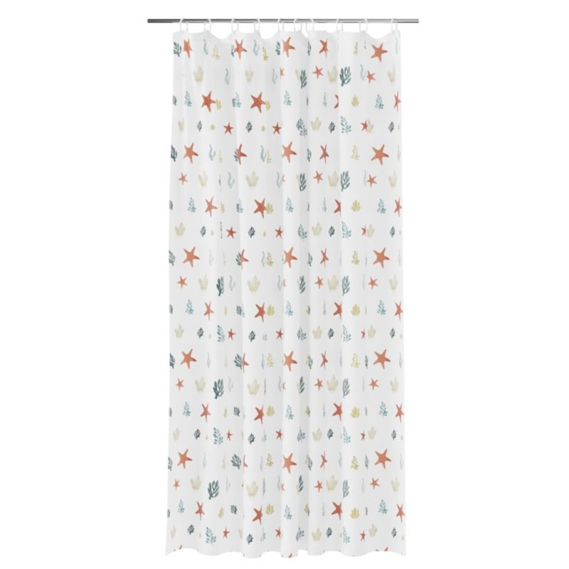 Bruseforhæng 180x200 cm Koralflerfarvet Polyester Vandafvisende