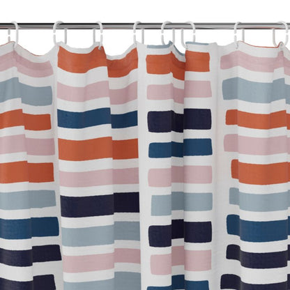 Bruseforhæng 180 x 200 cm Flerfarvet Stribet Polyester