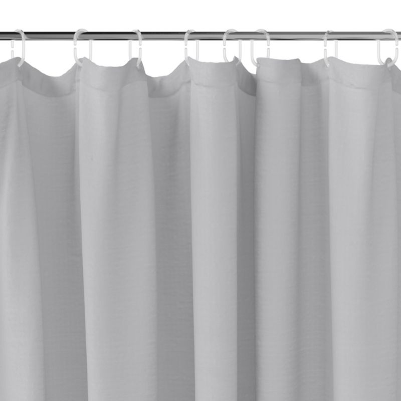 Brusebadsforhæng 180 x 200 cm Grå Vandafvisende Polyester