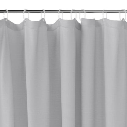 Brusebadsforhæng 180 x 200 cm Grå Vandafvisende Polyester
