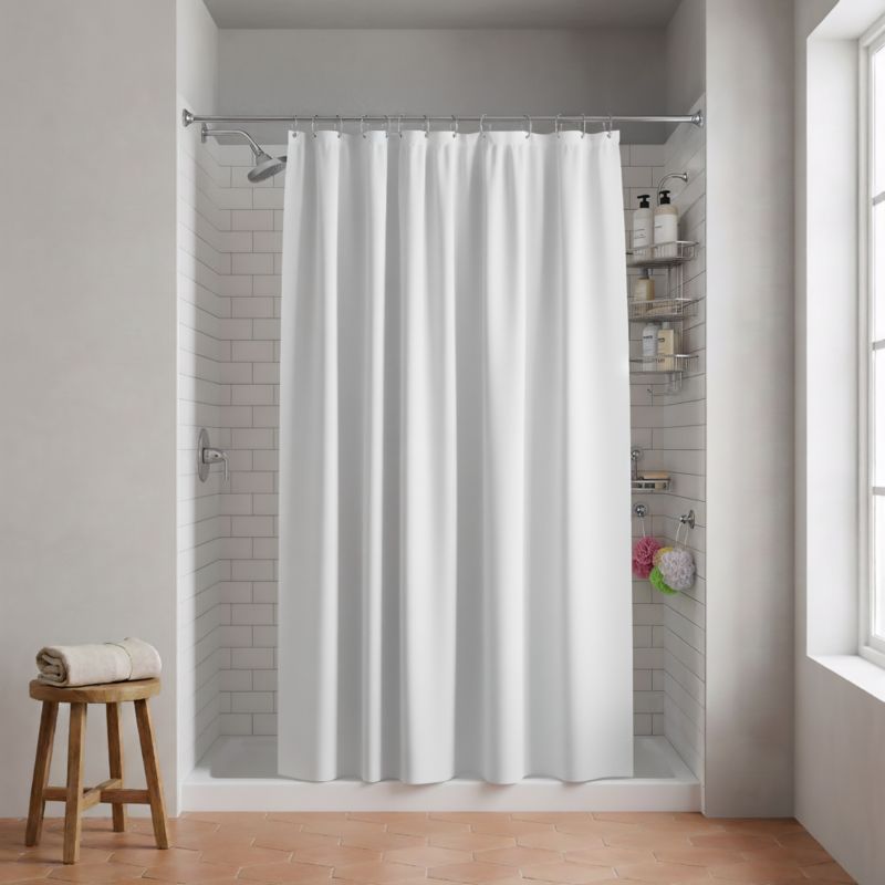 Brusebadsforhæng 180 x 200 cm Grå Vandafvisende Polyester
