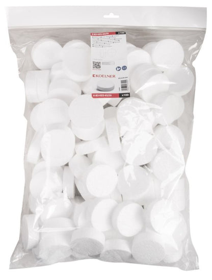 Hvid Koelner polystyrenprop, 100 stk.