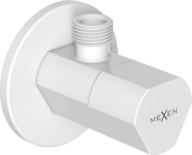 Mexen T vinkelventil hvid 1 stk.