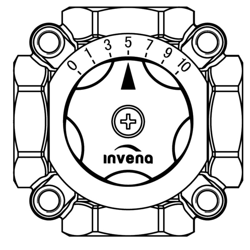 4-Vejs Blandeventil 1" Messing CM-04-025-C