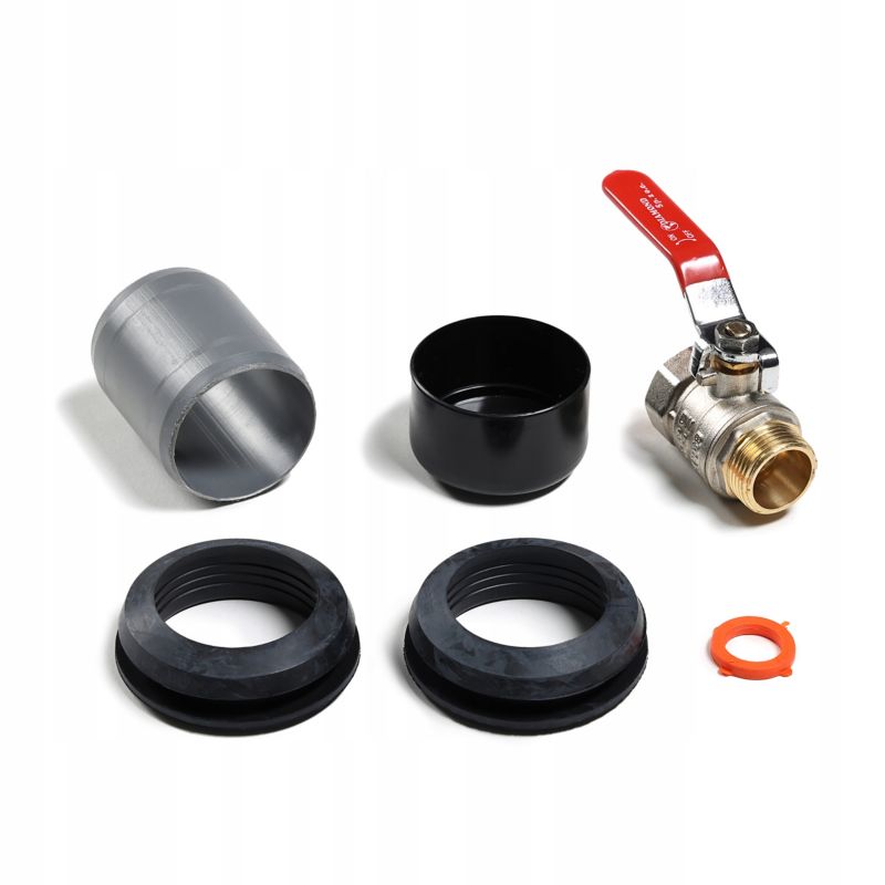 KADAX Tilslutningsventil Sæt til Lodret Regnvandstank med Hane