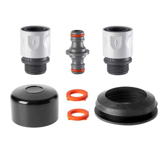 KADAX tilslutningsventil sæt til regnvandstank til horisontal montering