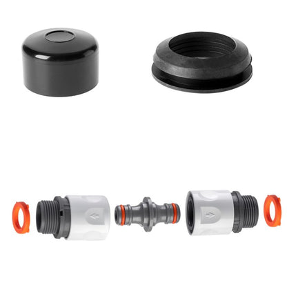 KADAX tilslutningsventil sæt til regnvandstank til horisontal montering