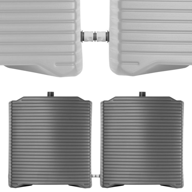 KADAX tilslutningsventil sæt til regnvandstank til horisontal montering