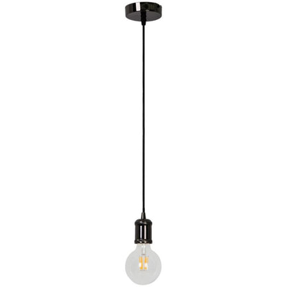Lampeophæng Russo E27 Sort 114 cm