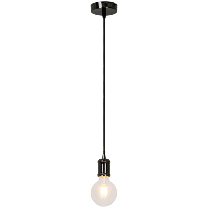 Lampeophæng Russo E27 Sort 114 cm