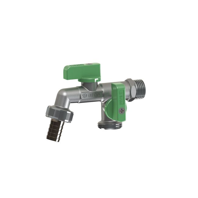 Arco Nano kugleventil til udendørs vandtilslutning 1/2" x 3/4" x 3/4"