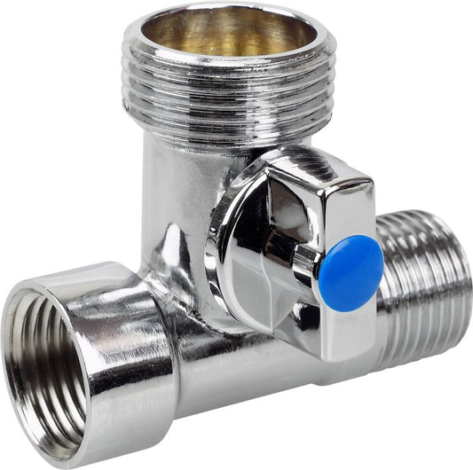Vinkelkugleventil 1/2" x 1/2" x 3/4"