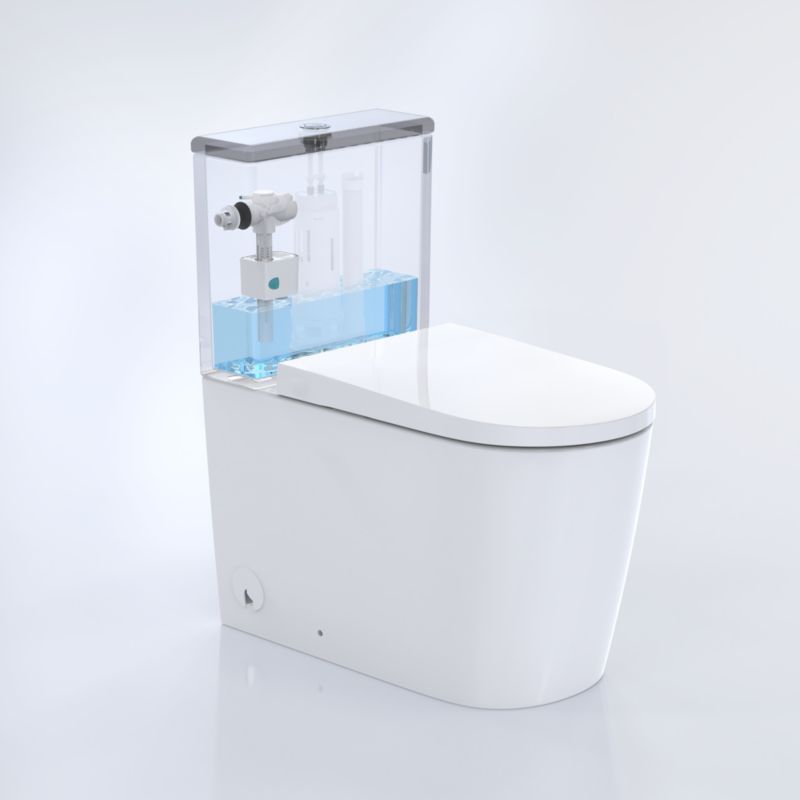 Toiletfyldningsventil 1/2" Sideindgang Hvid Støjsvag 231,5 mm