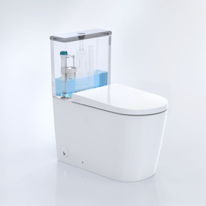 Toiletfyldeventil 1/2" Bundtilslutning Hvid 299 mm