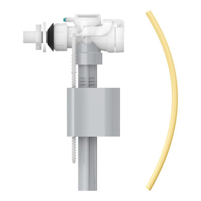 Sideindtagsfyldeventil 3/8" Hvid PP 231,5 mm
