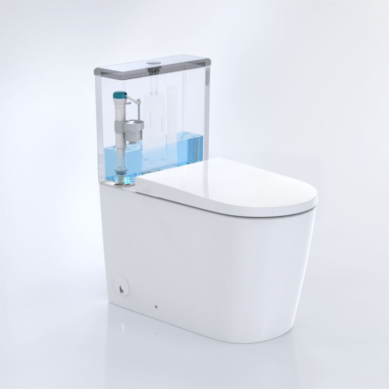 Toiletfyldeventil 3/8" Bundindtag Hvid 29,9 cm