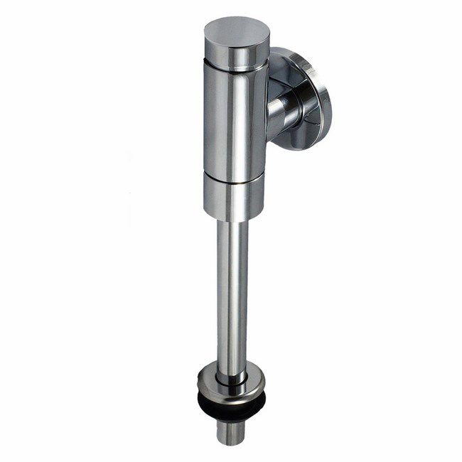 Tryk-skylleventil til Urinal i Messing og Krom 2-4 Liter