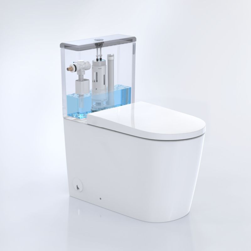 Skylle- og påfyldningsventilsæt til toilet 3/6 L 18x14x30 cm Messing 5059340756691