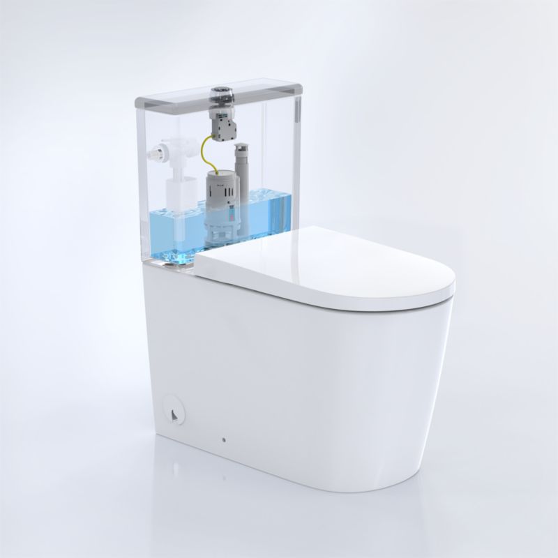 Toiletudløbsventil med Kabel 3/6 L Dobbelt Skyl Hvid