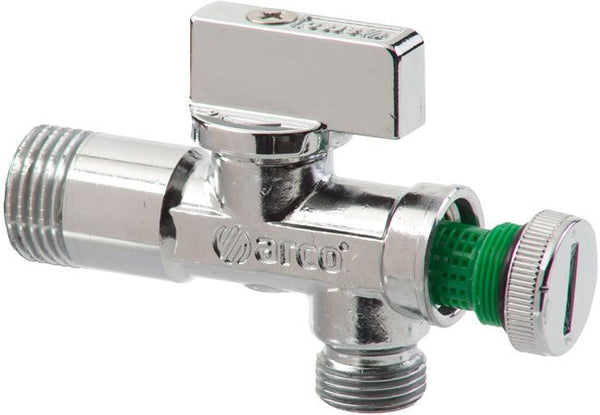 Arco vinkelventiler 1/2" x 3/8" med kalkfilter, 2 stk.