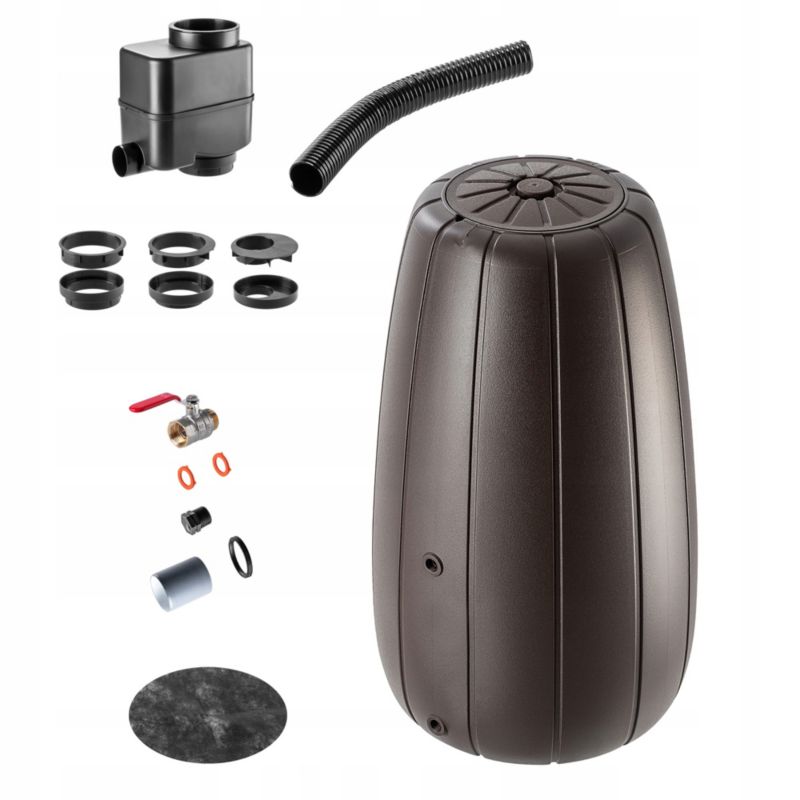 Regnvandstank KADAX 200L med hane og plantekrukke – 1 stk.