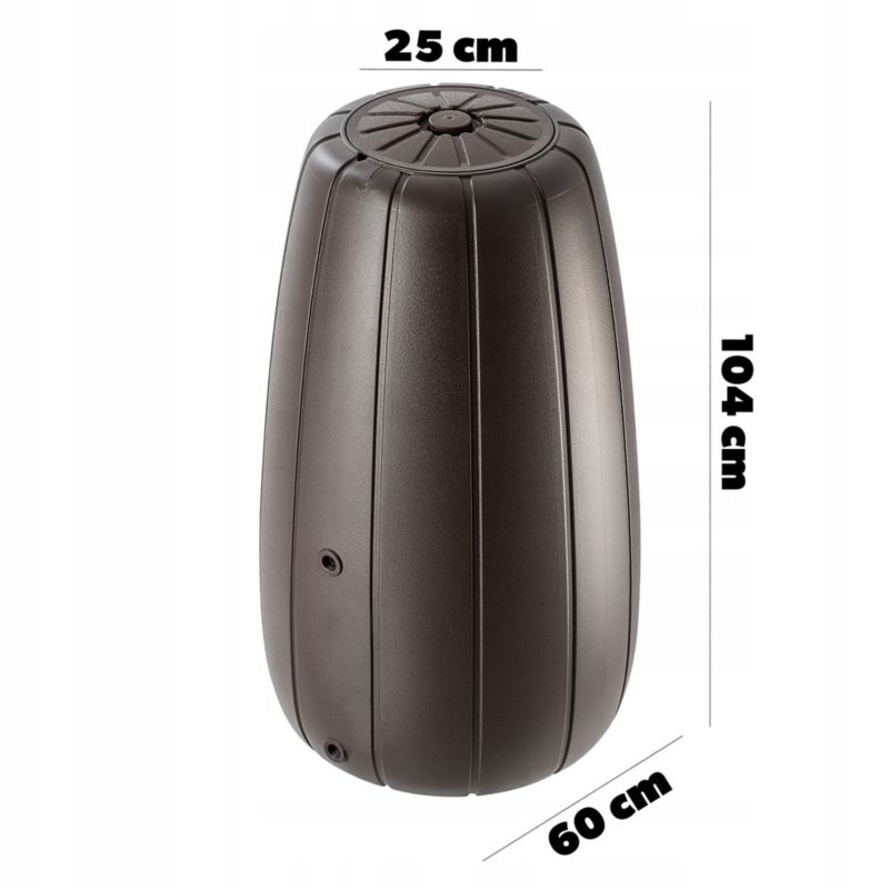 Regnvandstank KADAX 200L med hane og plantekrukke – 1 stk.