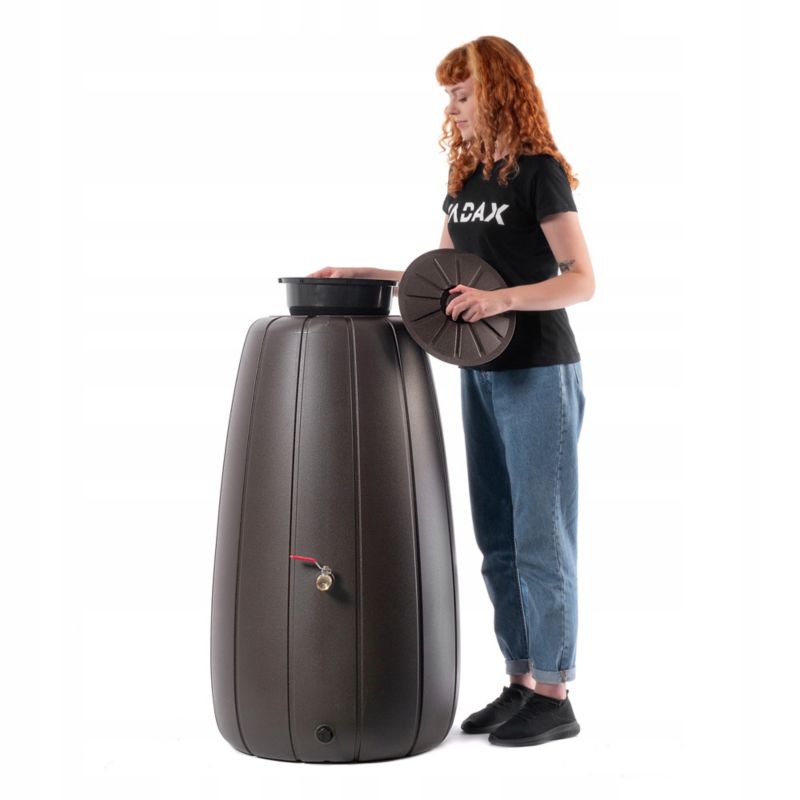 Regnvandstank KADAX 200L med hane og plantekrukke – 1 stk.