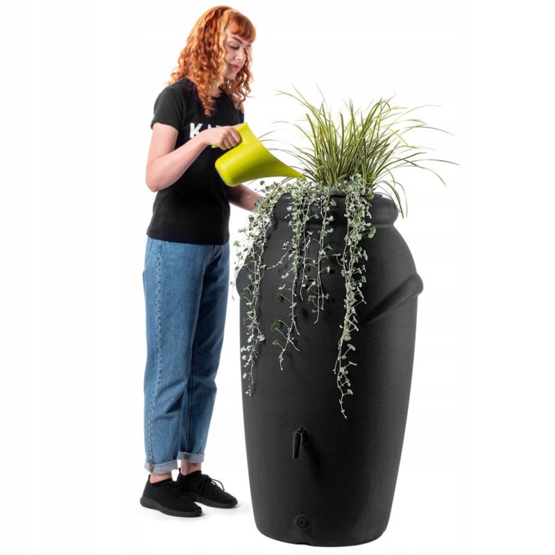 KADAX 210L regnvandstank med hane, plantepotte og komplet sæt, 1 stk.